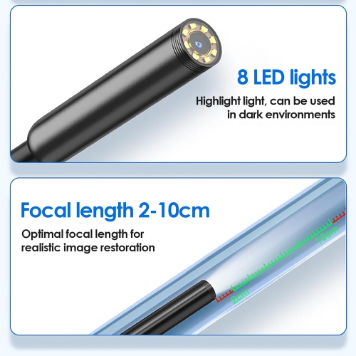 5.5MM Lens 10M Cable Inspection endoscop Android USB Endoscope Camera Led Light Borescopes Camera For PC Android Phone- Hardwire