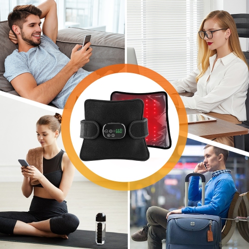 Cordless Infrared Red Light Massager Pad for Body, 3 Massage Levels, 3 Timer Setting, 46pcs Beads of 660nm & 850nm