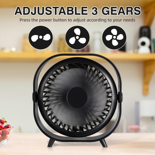 Ventilateur portatif ultrasilencieux|Moteur c.c. importé|Réglage à trois vitesses|25 dB faible bruit|Autonomie de 8 heures|Batterie