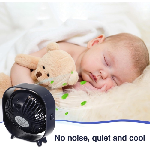 Ventilateur portatif ultra-silencieux｜Moteur c.c. importé｜Réglage à trois vitesses｜25&nbsp;dB faible bruit｜Autonomie de 8 heures｜Batterie