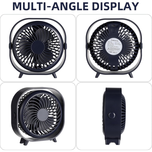 Ventilateur portatif ultra-silencieux｜Moteur c.c. importé｜Réglage à trois vitesses｜25&nbsp;dB faible bruit｜Autonomie de 8 heures｜Batterie