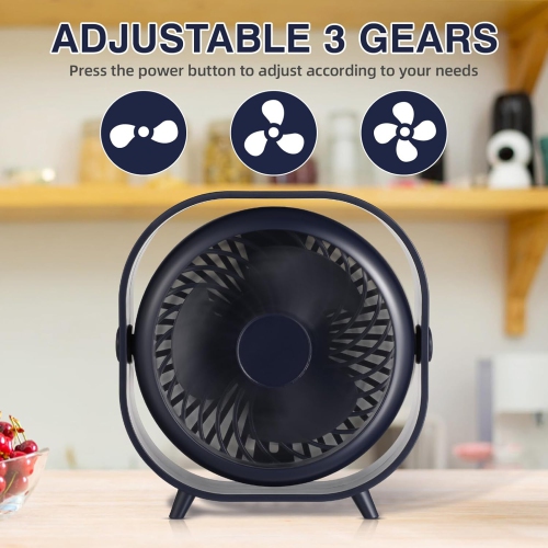 Ventilateur portatif ultrasilencieux｜Moteur c.c. importé｜Réglage à trois vitesses｜25&nbsp;dB à faible bruit｜Autonomie de 8 heures｜Batterie