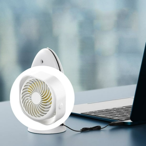 Ventilateur portatif ultrasilencieux｜Moteur c.c. importé｜Réglage à trois vitesses｜25&nbsp;dB faible bruit｜Autonomie de 8 heures｜Batterie