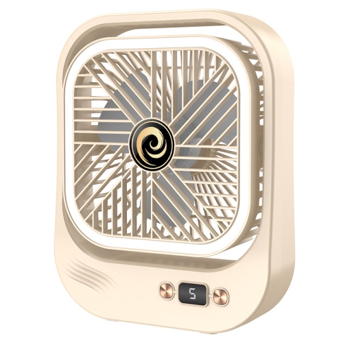 [Charging model] Thin and light wide-angle desktop fan | Three wind speeds + soft night light | HD digital display | Low noise operation | Free