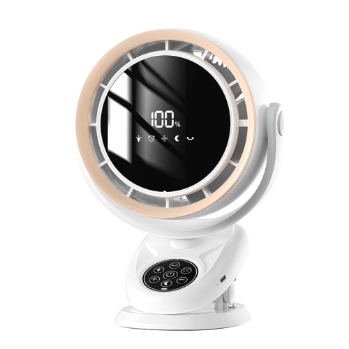 Smart remote control circulation fan, Rechargeable/plug-in, 5-speed wind speed + sleep mode, 90° up and down adjustment + automatic shaking head, 4H