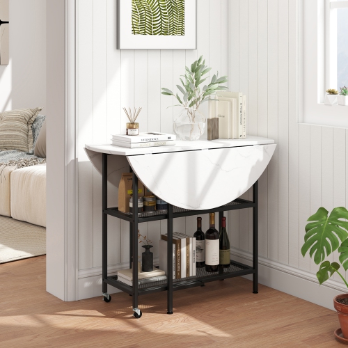 Gymax Round Outdoor Dining Table for 4 People 36 inch Acacia Wood Patio Table for Yard