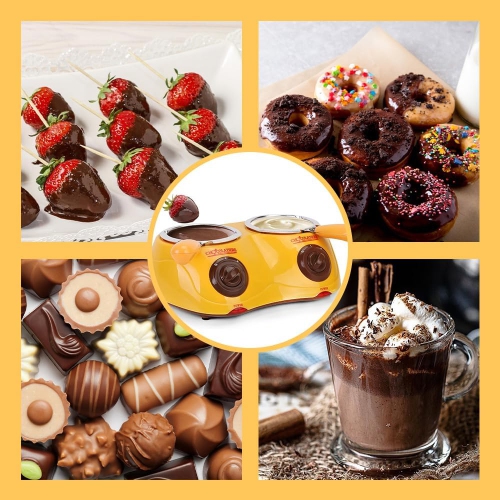 Olla eléctrica para derretir chocolat con control de temperatura dual y 20 accesorios se puede utilizar para postres caseros, fiestas y