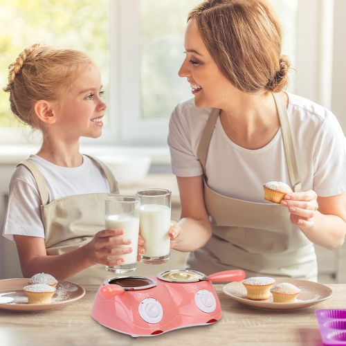 Olla eléctrica para derretir chocolat con control de temperatura dual y 20 accesorios se puede utilizar para postres caseros, fiestas y