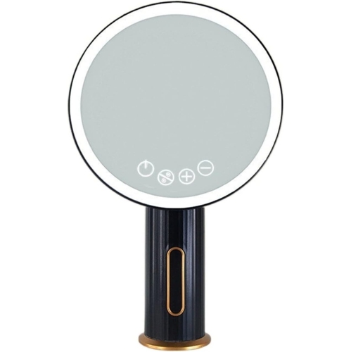 GREEN SCENIC  Rechargeable Three-Color Makeup Mirror With Led Light Touch Screen Frame Light Travel Light Makeup Table Makeup Table (Black)