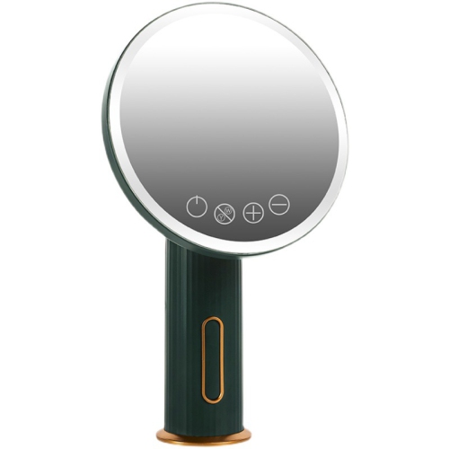 GREEN SCENIC  Rechargeable Three-Color Makeup Mirror With Led Light Touch Screen Frame Light Travel Light Makeup Table Makeup Table (Green)