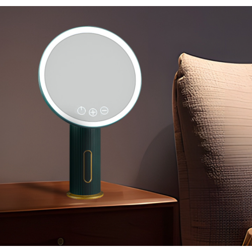 Miroir à maquillage trois couleurs rechargeable avec cadre d'écran tactile LED lumière lumière de voyage table de maquillage