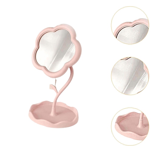 Portable makeup mirror cream style dressing table hanging jewelry mirror office desktop