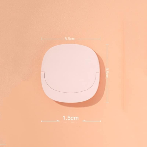 Portable Beauty Makeup Mirror USB Handheld Night Light Handheld Makeup Mirror-blue