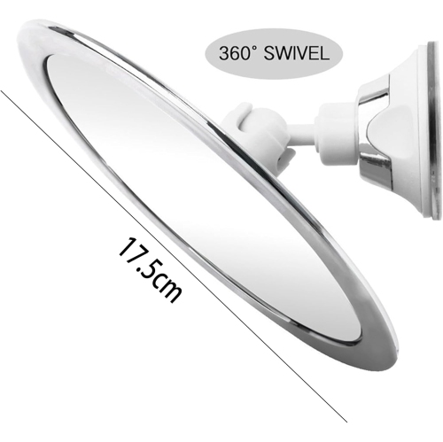 Shower Shaving Mirror with Strong Suction Cup, Electroplated Makeup Mirror, Anti-fog Shower and Shaving Mirror with Upgraded Suction Cup Bracket,
