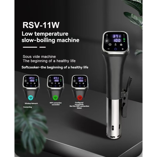 Precision Sous Vide Cooker with Lab-Grade Probe, WiFi, ±0.1°C Control - Home and Commercial Slow Cooker for Steak, Eggs, Salmon