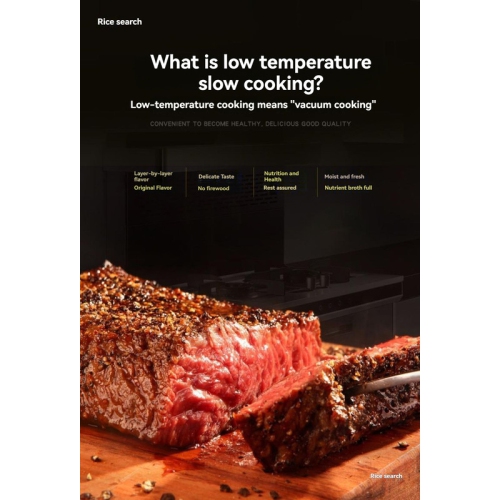 Precision Sous Vide Cooker with Lab-Grade Probe, ±0.1°C Control - Home and Commercial Slow Cooker for Steak, Eggs, Salmon