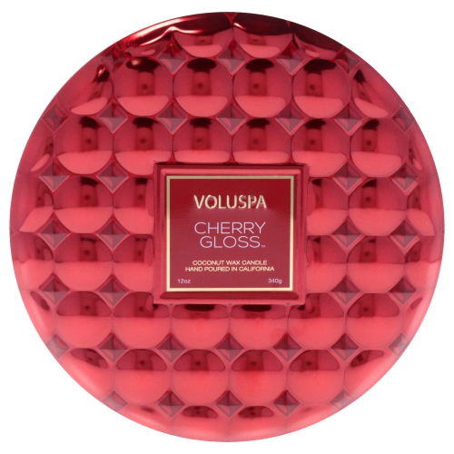 VOLUSPA  3 Wick Tin Candle - Cherry Gloss By for Unisex - 12 OZ Candle