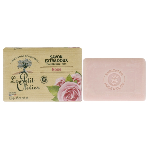 Extra Mild Soap - Rose by Le Petit Olivier for Unisex - 3.5 oz Soap