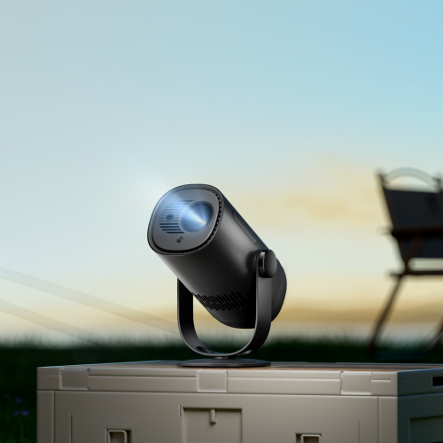 Dangbei Freedo - GoogleTV Portable Projector with Stand, Netflix, Battery-Powered, 450 ISO Lumens, Wi-Fi and Bluetooth