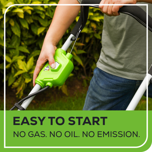 Greenworks 40V 17" Push Lawn Mower & 40V 12" String Trimmer Combo Kit, 4.0Ah Battery and Charger Included