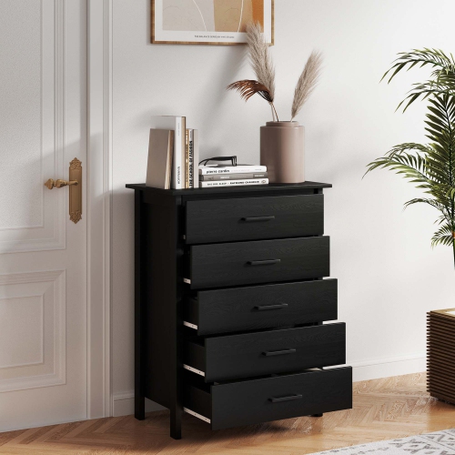 Commode de rangement moderne à 5 tiroirs avec poignées en métal Costway