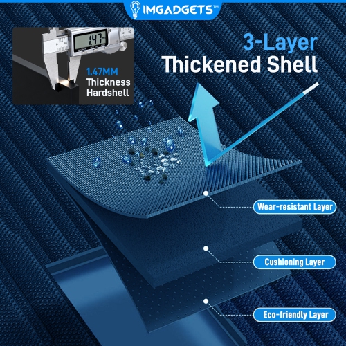 Ensemble de valises Go d'IMGadgets | Polycarbonate ABS léger et durable | Roulettes pivotantes à 360° | Verrou TSA | 3 étiquettes intelligentes GPS |