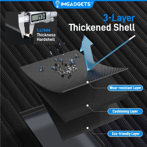 Ensemble de valises Go d'IMGadgets | Polycarbonate ABS léger et durable | Roulettes pivotantes à 360° | Verrou TSA | 3 étiquettes intelligentes GPS |
