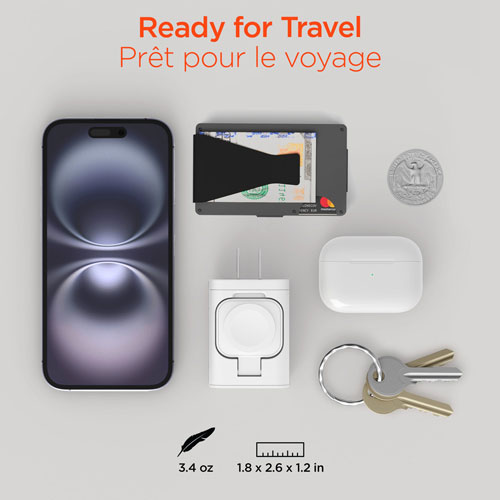 Chargeur mural à 3 ports USB-C/USB-A/Apple Watch de 43 W SpeedBoost de HyperGear - Blanc