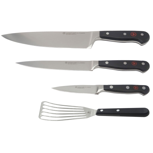 Wusthof Classic 3-Pc. Chef's Knife Set 1120160301 + Gourmet Slotted Fish Spatula