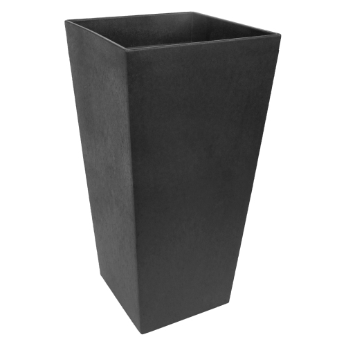TIERRA VERDE  14" X 28" Sonata Rectangle Planter In Slate, Made From Recycled Materials
