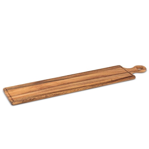 Abbott Paddle Acacia Wood w/Groove-6x27.5"L Serving & Charcuterie Tray, Rustic Kitchen Decor, Cheese or Bread Cutting Board