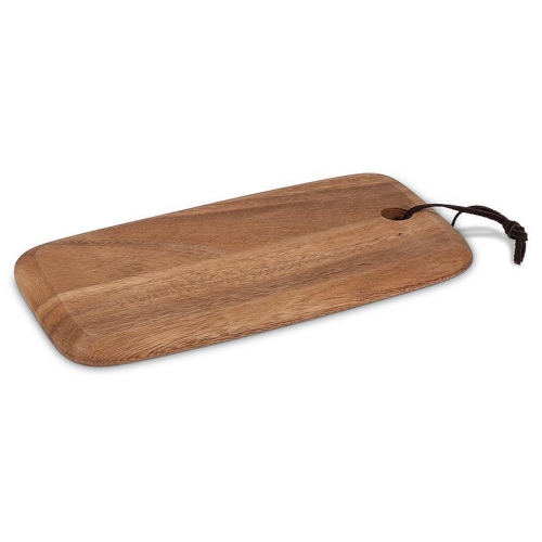 ABBOTT  Small Slim Acacia Wood W/strap-6X11"l Serving & Charcuterie Tray, Rustic Kitchen Decor, Cheese Or Bread Cutting Board