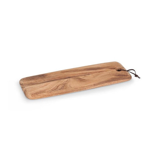 Abbott Medium Slim Acacia Wood W/Strap-6x18"L Serving & Charcuterie Tray, Rustic Kitchen Decor, Cheese or Bread Cutting Board