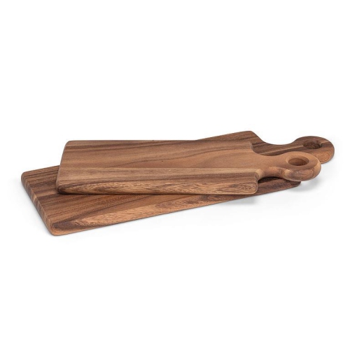 Abbott Small Rectangle Acacia Wood w/Loop Handle-6x16"L Serving & Charcuterie Tray, Rustic Kitchen Decor, Cheese or Bread Cutting Board