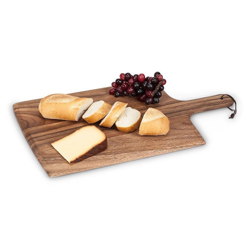 Abbott Large Acacia Wood W/Strap-12X22"L Serving & Charcuterie Tray, Rustic Kitchen Decor, Cheese or Bread Cutting Board