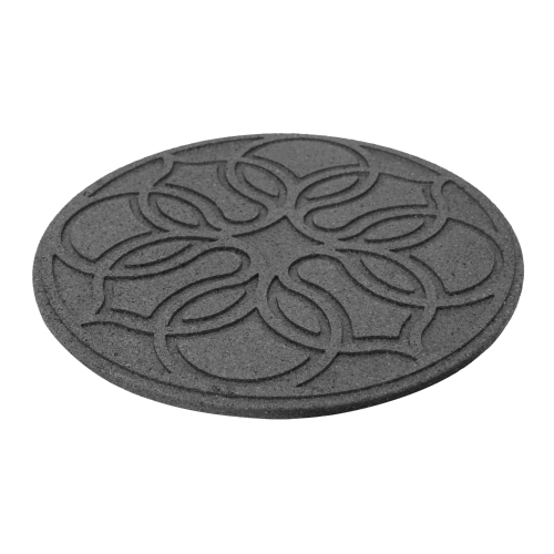 Garden Central 18" x 18" Pendant Round Stepping Stones in Grey, 4-pack, Made with recycled materials