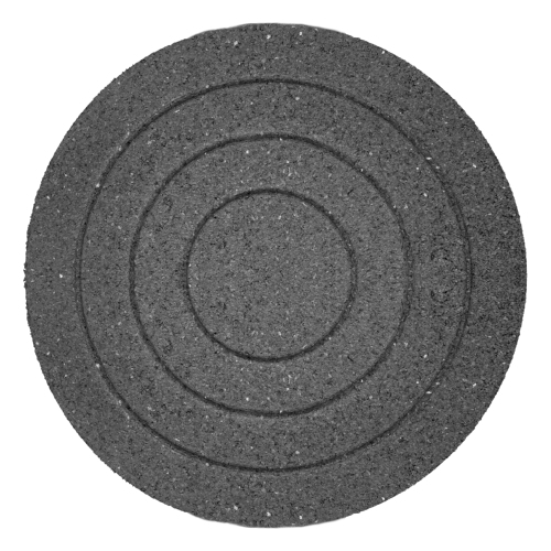 Garden Central 18" x 18" Pendant Round Stepping Stones in Grey, 4-pack, Made with recycled materials