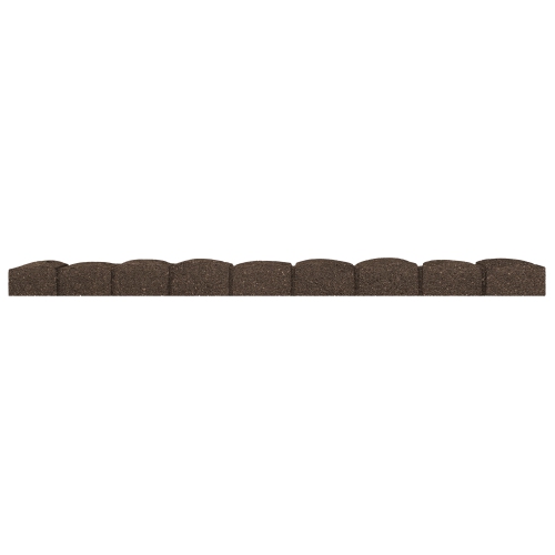 EzBorder 6in H x 48in L D Carolina Fence Recycled Rubber Ultra Curve Garden Border, 2-pack, Earth