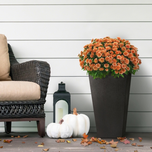 Tierra Verde 10" x 20" Sonata Rectangle Planter In Slate, Made from recycled materials