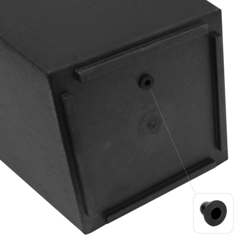 Tierra Verde 10" x 20" Sonata Rectangle Planter In Slate, Made from recycled materials