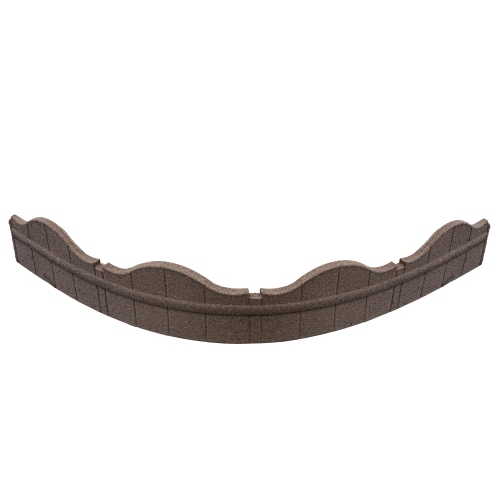 3.25in H x 48in L x 3.24in D Roman Stone Recycled Rubber Garden Border & Edging in Brown, 2-pack