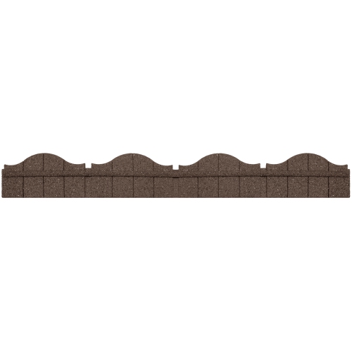 3.25in H x 48in L x 3.24in D Roman Stone Recycled Rubber Garden Border & Edging in Brown, 2-pack