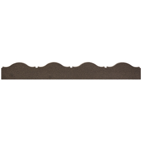 3.25in H x 48in L x 3.24in D Roman Stone Recycled Rubber Garden Border & Edging in Brown, 2-pack