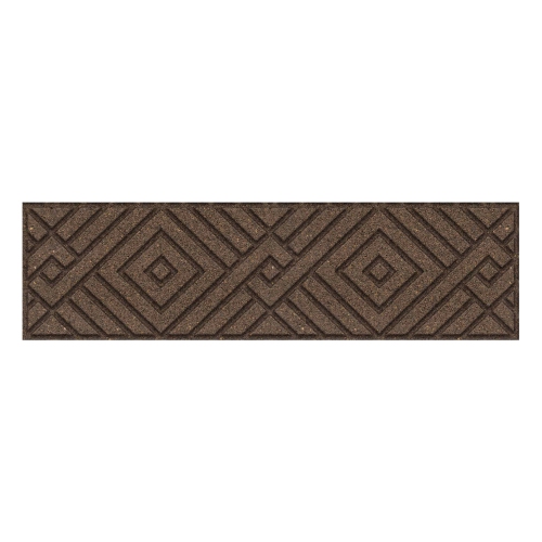 Garden Central 10" x 36" Diamond Weave Stair Tread in Earth Brown, 4-pack, Made from recycled materials