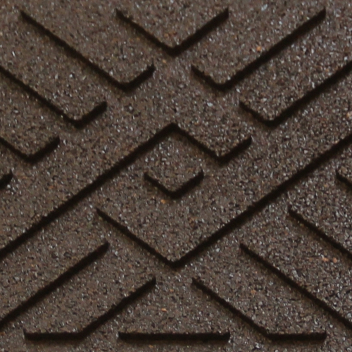 Garden Central 10" x 36" Diamond Weave Stair Tread in Earth Brown, 4-pack, Made from recycled materials