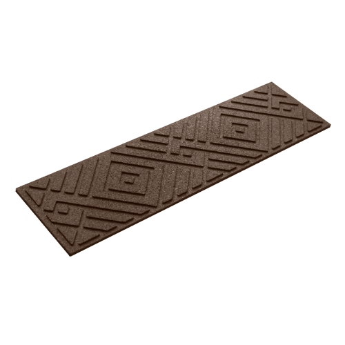 Garden Central 10" x 36" Diamond Weave Stair Tread in Earth Brown, 4-pack, Made from recycled materials