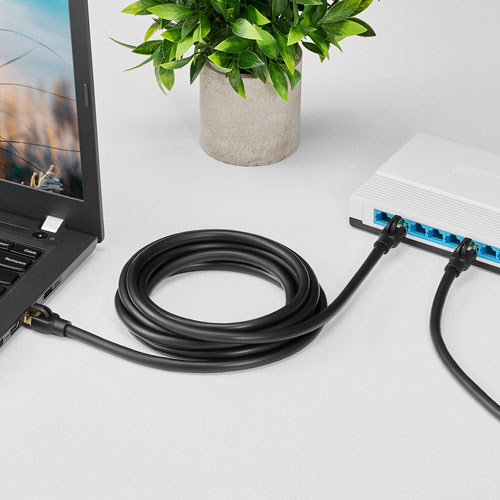 Insignia 3m (10 ft.) Cat8 Ethernet Cable - Black - Only at Best Buy