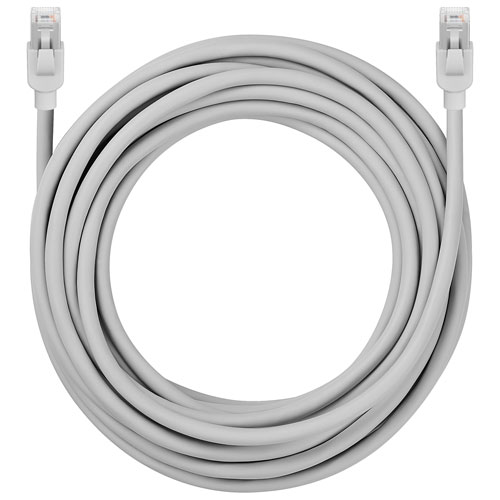 Câble Ethernet Cat 6A de 7,6 m d'Insignia - Gris - Exclusivité de Best Buy