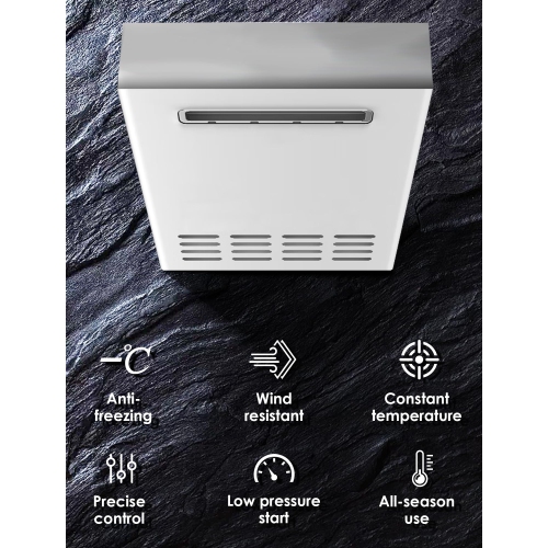 Outdoor Propane Tankless Water Heater, 5.2 GPM 130000 BTU On Demand Hot Water Heater with Remote Control, 110V Residential Instant Propane Waterheater