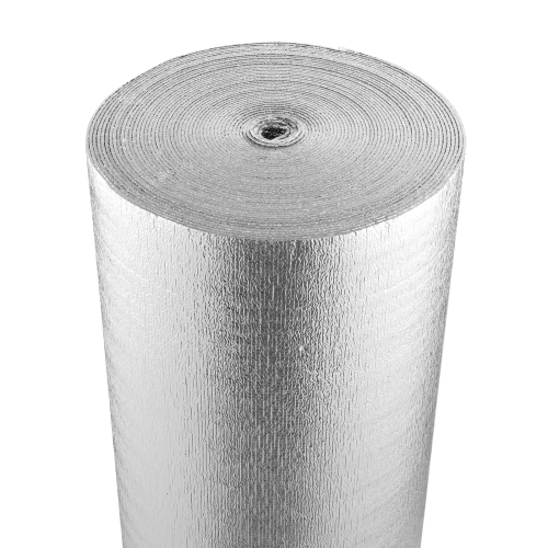 VEVOR  3.2 MM Double Reflective Insulation Roll, Foam Core Radiant Barrier, 23.8 In X 50 Ft, Double-Sided Aluminum Foil Epe Foam Heat Reflective